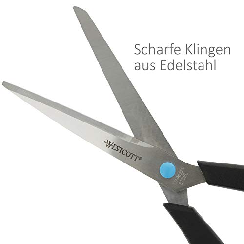 Westcott 9 inch Easy Grip Soft Grip Scissor - Black/Blue