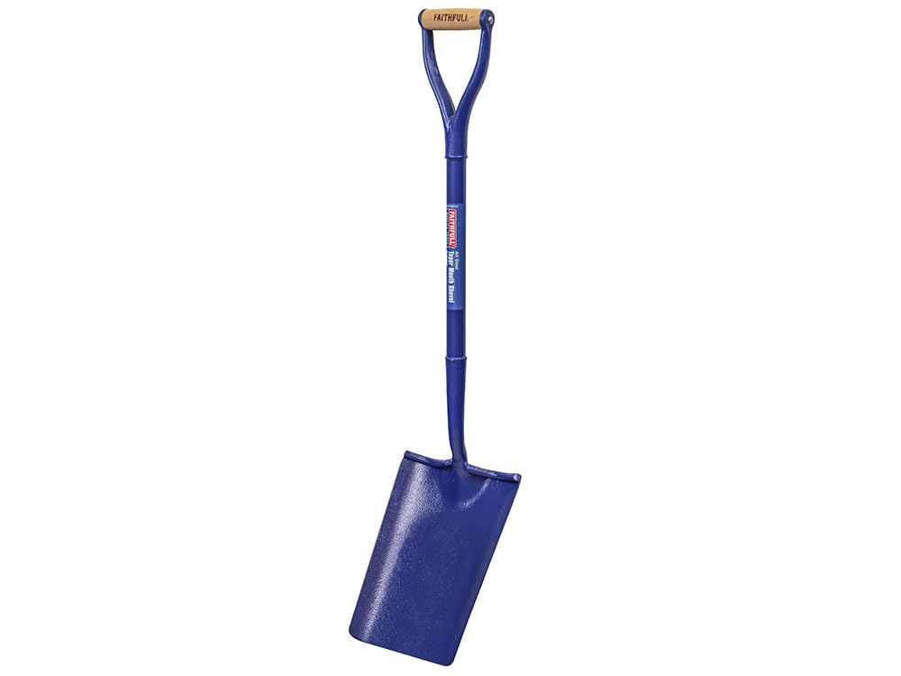 Faithfull FAIAST2MYDT All Steel Contractors Treaded Taper Mouth Shovel (No2) MYD Handle , Red