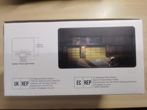 OREiN Security Lights Outdoor Motion Sensor, 24W Warm/Cool White Adjustable 2800 Lumen PIR Motion Sensor Floodlight, IP65 Waterproof, Outside Light Mains Powered for Garden, Patio, Backyard