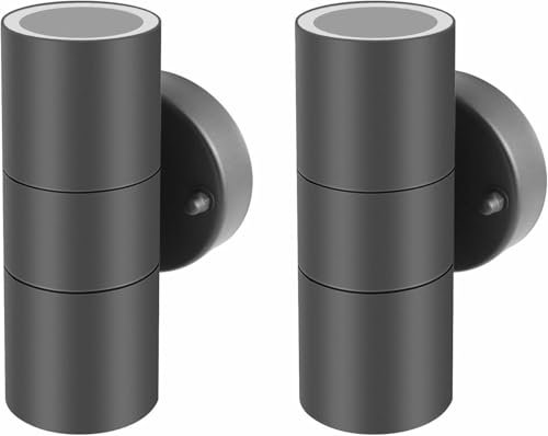 Kerry Anthracite Up Down Outdoor Wall Lights 2 Pack
