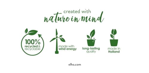 Elho Green Basics Watering Can 52 - Watering Can for Outdoor & Grow your Own - Ø 56.8 x H 36.8 cm - Black/Living Black