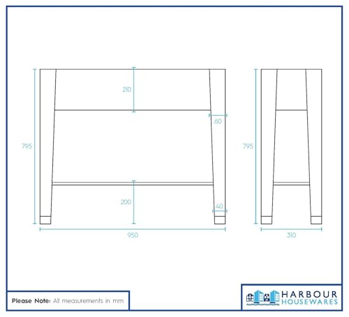 Harbour Housewares Elevated Raised Garden Bed with Legs & Storage Shelf - Anthracite - 1x Metal Raised Bed Galvanised Steel Planter Box for Growing Outdoor Plants, Vegetables, Flowers and Herbs