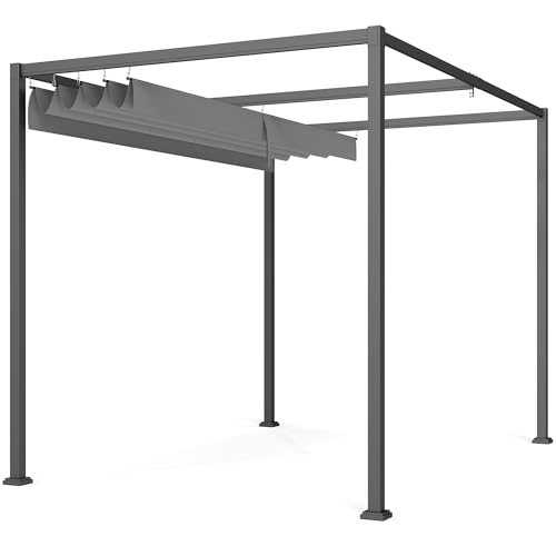 Outsunny 3x2m Metal Pergola with Retractable Roof