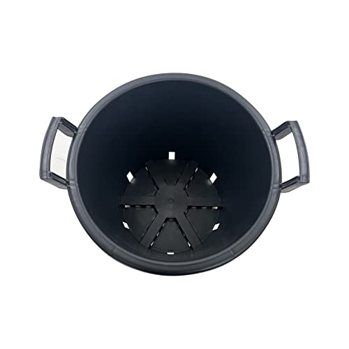 Oakland Gardens 30L Plant Pots Potato Containers Buckets (Pack of 5) Heavy Duty Black Plastic Planters for Outdoor Plants - Large Planter Pots for Gardens - Flowers, Vegetables & Trees