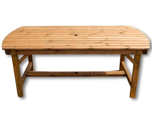 6FT Solid Redwood Garden Dining Table