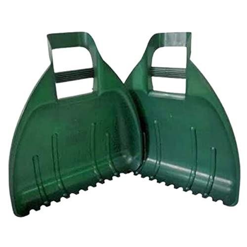 ACCURATE Set of 2 Leaf grabbers, the easy way to keep your outdoor areas tidy, lightweight and easy to use-Forest Green (1)