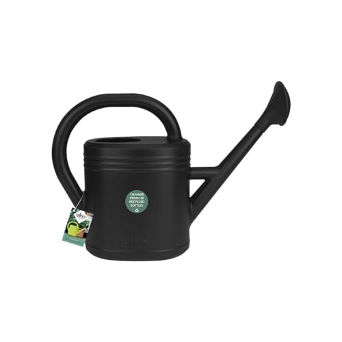 Elho Green Basics Watering Can 52 - Watering Can for Outdoor & Grow your Own - Ø 56.8 x H 36.8 cm - Black/Living Black