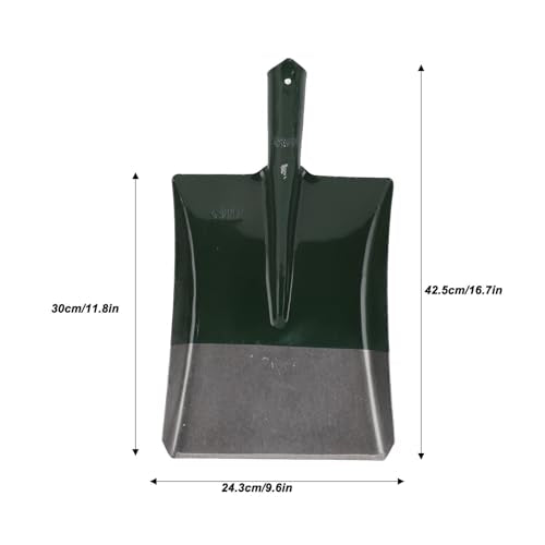 16.73 X 9.45in Snow Shovel Square Head Point Digging Shovel Manganese Steel,Compatible With Handles With a Diameter Of 35mm for Camping Beaches Gardens Snow Parks Digging Planting