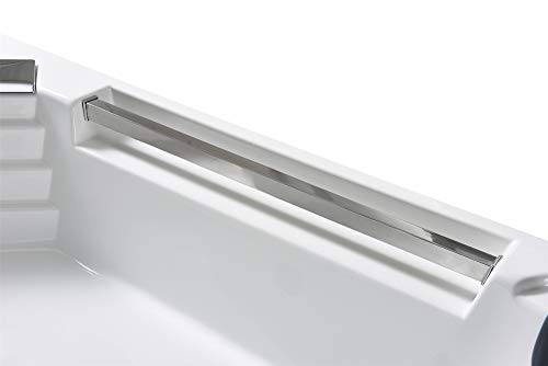 GRAFICA MA.RO SRL Acrylic Bathtub, 135 x 135 cm, 1 Person, 6 Water Jets, Daisy, Alcove Installation, White