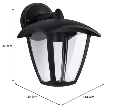 CGC Black Outdoor Outside Lights Traditional Contemporary Waterproof Lampholder Weatherproof Porch Patio Door Wall Terrace Garden (Downlight)