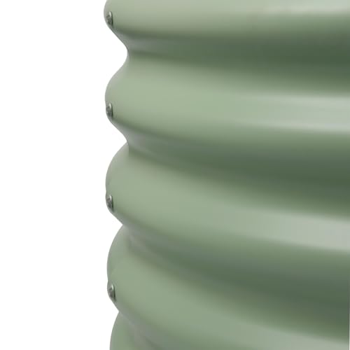 Harbour Housewares Raised Garden Bed - Green - 90 x 45cm - Round - Bottomless Metal Raised Bed Galvanised Steel Planter Box for Growing Outdoor Plants, Vegetables, Flowers and Herbs