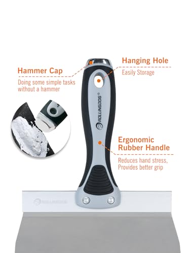 ROLLINGDOG Bucket Scoop - 6.5 inch Bucket Trowel for Drywall,Plaster,Stainless Steel Plaster Scoop,Idea for Clean Paint,Mortar,Putty,Plaster