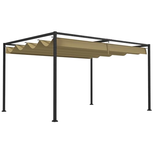 Outsunny 3x2m Metal Pergola with Retractable Roof