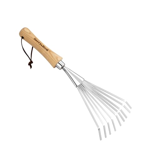 Berry&Bird Stainless Steel Hand Shrub Rake 9 Tines