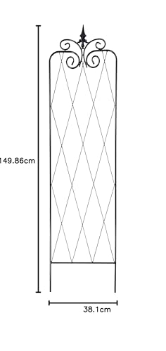 OUTOUR Metal Garden Trellis 2 Pack Wire Lattice Grid Panels for Rose Vines, Climbing Plants, Flower, Vegetables, Cucumber, Vegetables, Clematis Support, Outdoor Patio Lawn Yard Decoration
