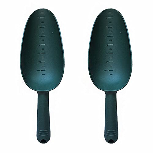 ANCLLO 2Pcs Plastic Hand Trowel Homegrown Gardening Tool Flowerpot Shovel Break Shovel Scoop for Garden Plant-Green