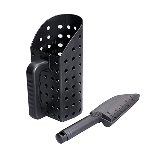 Metal Detecting Sand Scoop Set with 1/2 Gallon Scoop Capacity, Portable ABS Plastic Sand Scoop and Trowel Set, for Beach, Garden, Treasure Finding