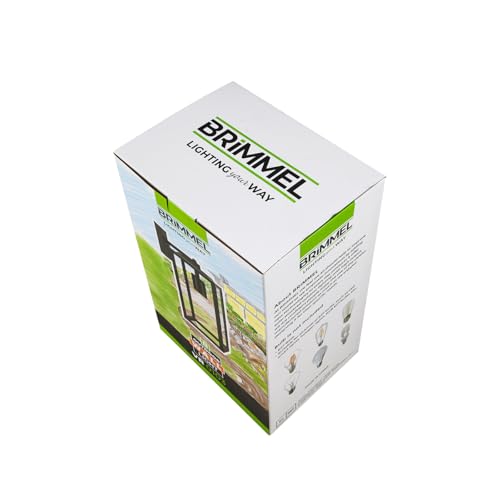 BRIMMEL Outdoor Wall Lights Aluminum Black Lantern Porch Light for Entryway Doorway, Outdoor Wall Lantern with Anti-Rust Sconce Light Fixture with Clear Glass Shade, Matte Black