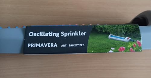 GRÜNTEK Primavera Oscillating Sprinkler – Up to 336 m² | 16 Nozzles for Even Irrigation | Adjustable Spray Width (21 m x 15 m) | Universal EU & US Connector