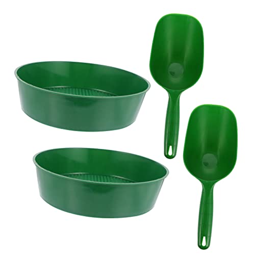 SUPVOX Soil Sieve Set 4pcs Plastic Garden Soil Shovels for Planting Riddle Lightweight Sturdy