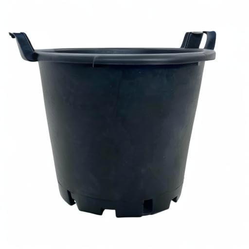 Oakland Gardens 30L Plant Pots Potato Containers Buckets (Pack of 5) Heavy Duty Black Plastic Planters for Outdoor Plants - Large Planter Pots for Gardens - Flowers, Vegetables & Trees