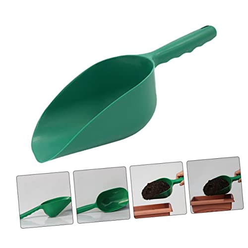 Milisten 2pcs Dirt Spoon Bulb Edger Sift Plant Clips Planting Plant Soil Scoop Tamper Digger Rake Scraper Gardening Tools Scoop Dirt Artifact Mulch Digging Pot Pet Grass Green Plastic