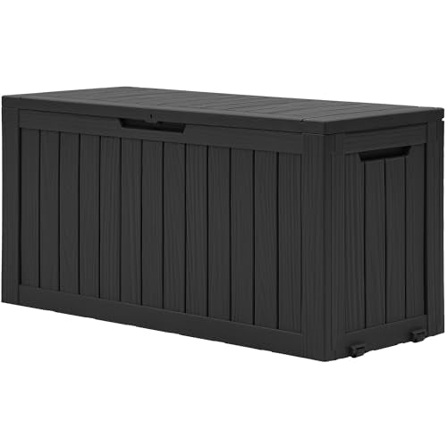 DWVO 270L Outdoor Resin Deck Box with Wheels