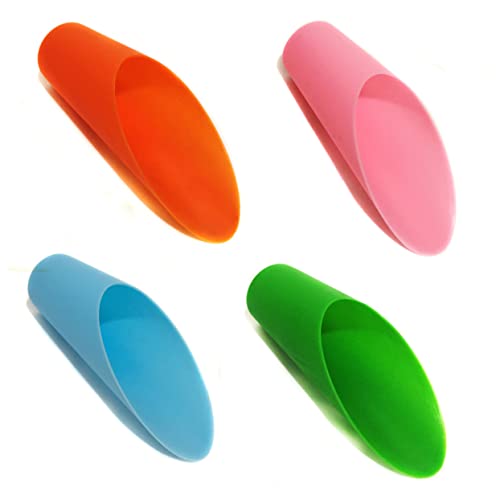 POPETPOP 10pcs Miniature Garden Trowel Set Small Plastic Soil Scoop for Mulch Potting Planting Random Color