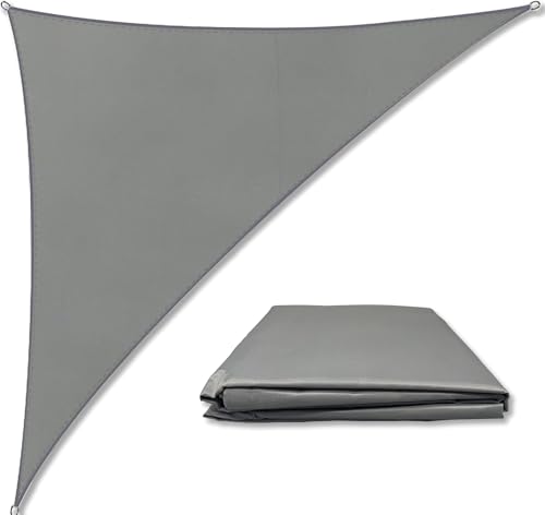 Triangle Sun Sail Shade 3x3x4m Grey Waterproof Canopy