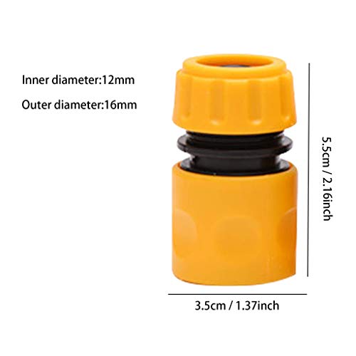 YAAVAAW 6 Pack Garden Hose Connector - Contains 4 Pack Hose End Connector & 2 Pack Y Male Hose Connector Splitter, Fitting for 1/2 inch (15mm) Hosepipe End Quick Connector & Shunt