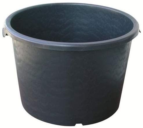 Muddy Hands Large Black Plastic Plant Pot with Handles Round Outdoor Garden Tree Container Planter (1, 30 Litre)
