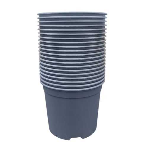 Nutley's 18cm Grey Plastic Plant Pots – Pack of 20
