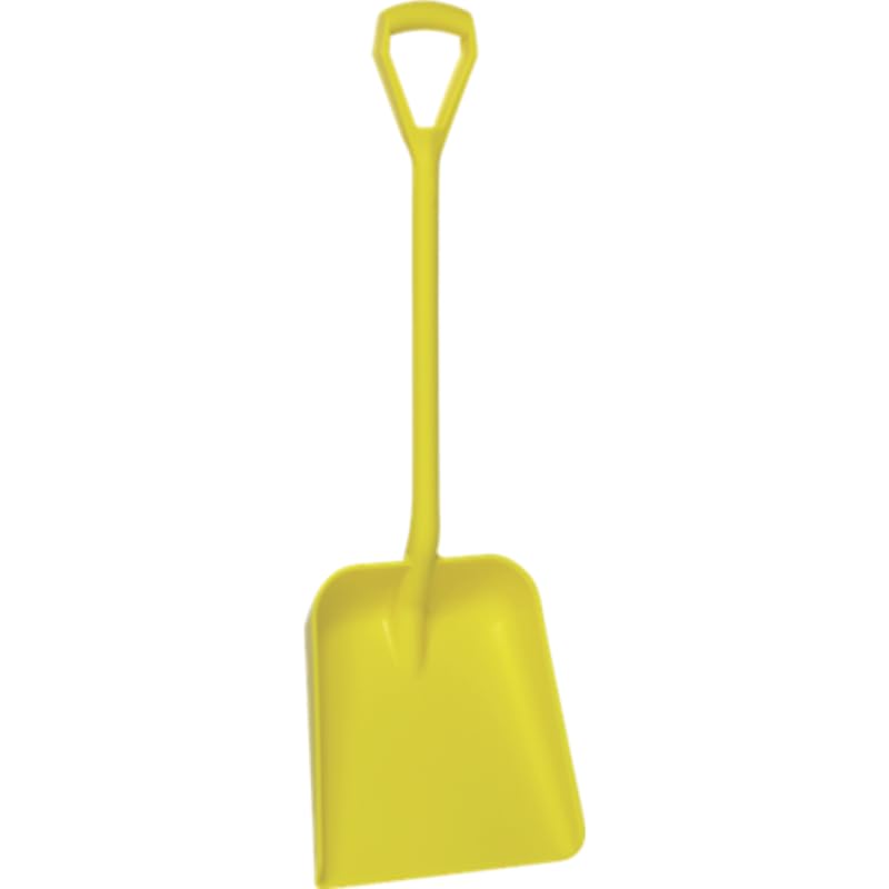 Vikan Shovel Large Lightweight Strong Durable Plastic Rust Proof Food Snow Muck (Yellow)