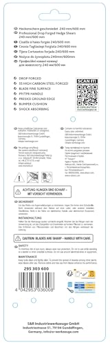 GRÜNTEK Garden Hedge Shears Forged Q-23 600 mm. Satisfaction Guarantee 30 Days