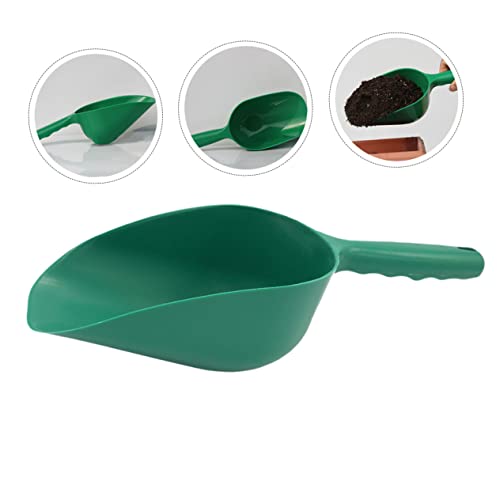Milisten 2pcs Dirt Spoon Bulb Edger Sift Plant Clips Planting Plant Soil Scoop Tamper Digger Rake Scraper Gardening Tools Scoop Dirt Artifact Mulch Digging Pot Pet Grass Green Plastic