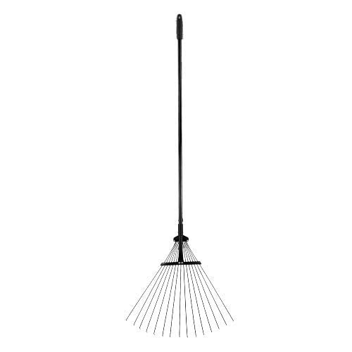 Greenfields Telescopic Metal Adjustable Rake for Quick Cleaning Up of Lawn, Yard, Garden Leaf Rake Steel, Lightweight and Rust Resistant Ergonomic Handle