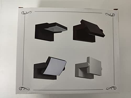 Klighten 24W LED Wall Light Outdoor Indoor Waterproof IP65 Adjustable Lamp Modern Outdoor Light Aluminum Wall Lighting for Entrance Stairs Garden Hallway, Black, Warm White 2700K-3000K