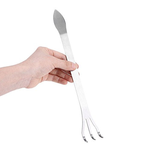 Haofy Stainless Steel Bonsai Rake, 3-Prong Root Rake for Loosening Soil, Bonsai Tree Gardening Tools with Ergonomic Handle for Flowers Plants