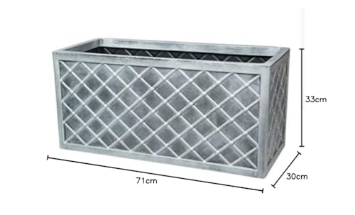 Scotrade MND G19 Beautiful Stylish Look 70cm Lazio Pewter Trough Garden Decor