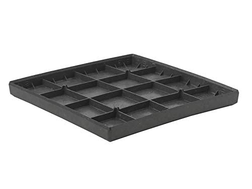 Multy Home Europe Square Recycled Rubber Stepping Stone, Slate
