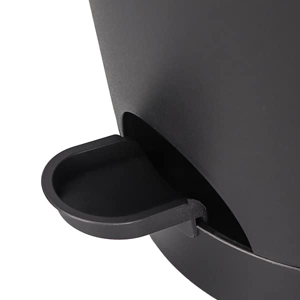 PETAFLOP Plastic Plant Pots 20cm Indoor, 6 Pack 8 Inch Self Watering Plant Pot with Drainage Hole, Saucers, Absorbent Rope and Watering Lip for House Plants, Black