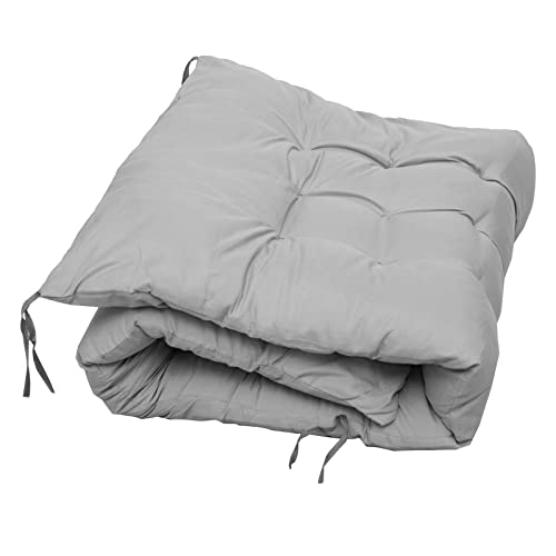 XEO HOME 2pcs Sun Lounger Chairs with Cushions Padded Set of 2 Zero Gravity Reclining Foldable Chair Portable Garden Camping Thick Comfortable Non-Slip Relaxer (Black With Beige Grey Cushions)