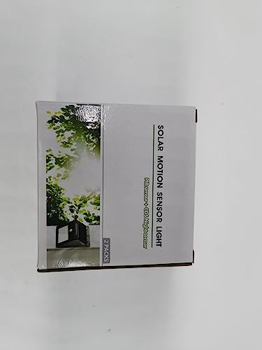 [2 Pack] 140LED Solar Security Lights Outdoor, Solar Motion Sensor Lights 270ºWide Angle Waterproof Solar Powered Durable Wall Lights Outside 3 Lighting Modes for Garden Fence Door Yard Garage Pathway