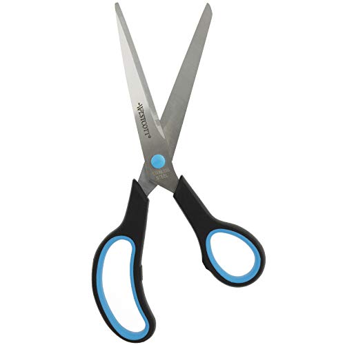 Westcott 9 inch Easy Grip Soft Grip Scissor - Black/Blue