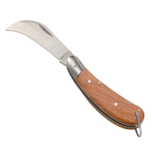 Kingswood Green Folding Grafting Knife with Wooden Handle