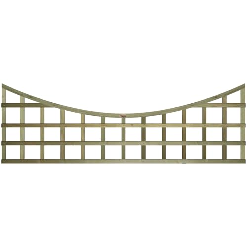 Standard Concave Trellis Panel 6ft x 2ft Fence Topper