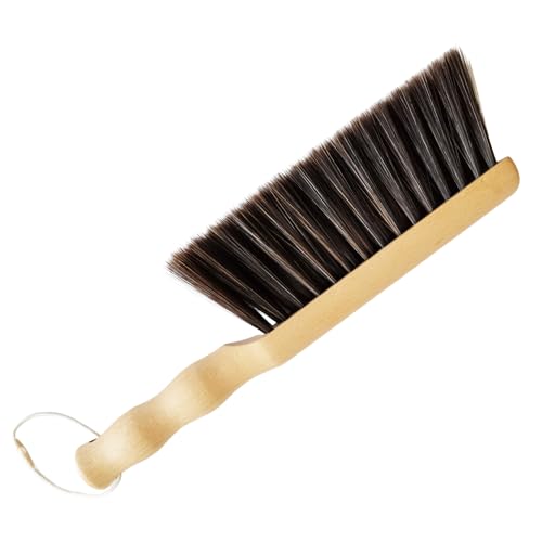 Dust Brush, 30cm Wooden Handle Soft Bristles Cleaning Brush for Bed, Sofa, Furniture, Clothes
