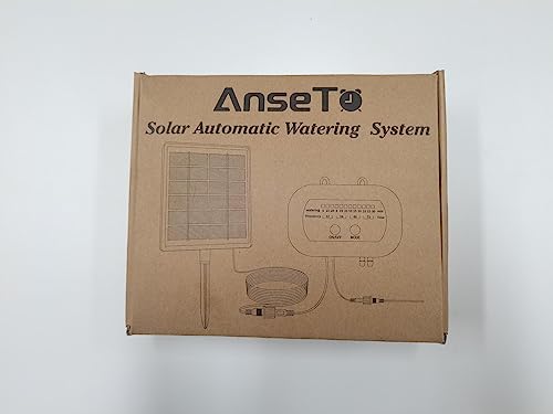 AnseTo Solar Irrigation System,Solar Drip Irrigation Kit with 15 Drippers,Solar Watering System DIY Automatic Watering System for Garden,Plant,Greenhouse,Terrace,Eco-Friendly and Energy-Saving, 2w