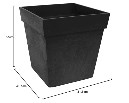 Eco Garden 33cm Symphony Recycled Rubber Plant Pot Slate