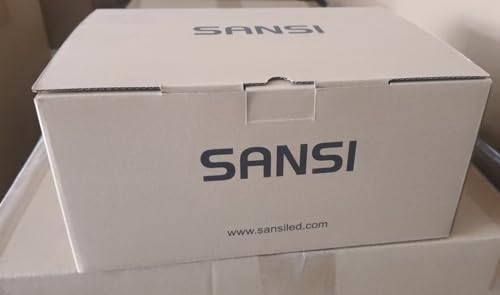 SANSI 27W LED Security Lights Outdoor Motion Sensor, 2700LM 5000K IP65 Waterproof Adjustable Dual Head LED Floodlight with PIR Sensor, 180° Detection Angle, 50Ft Detection Range (Mains Powered)